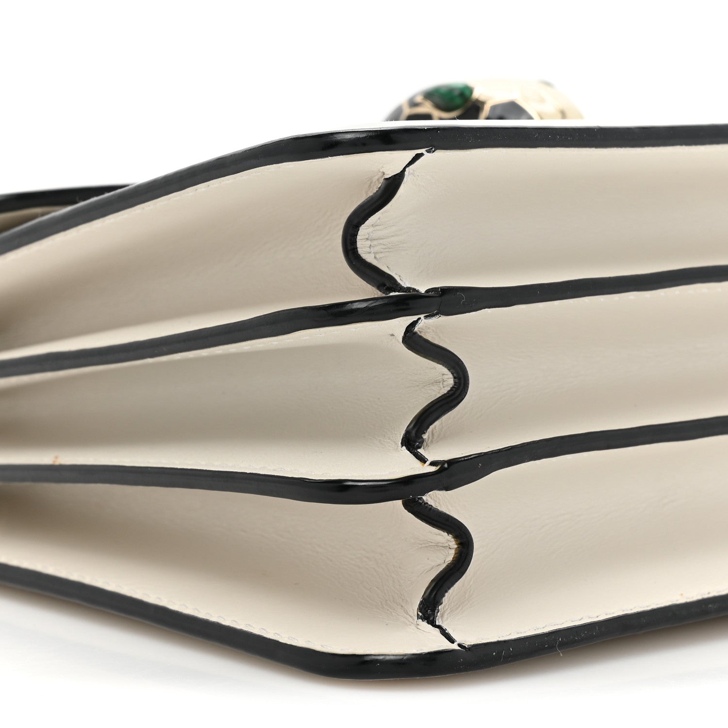 Bulgari Calfskin Serpenti Forever Top Handle White 11 of 19