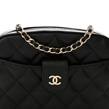 Chanel Caviar Quilted Chain Camera Bag Black 8 of 11