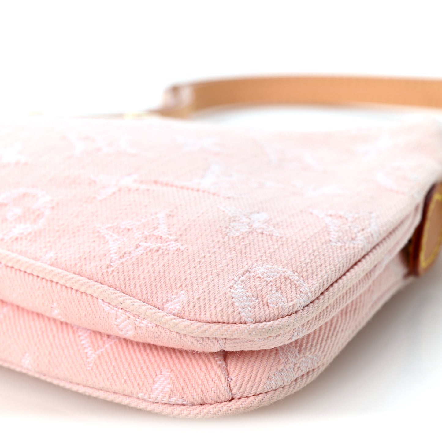 Monogram Denim Liv Pochette Washed Pink