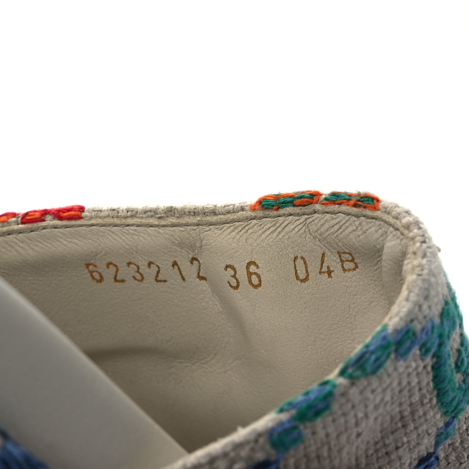 Gucci Linen Psychedelic Mini GG Monogram Angelina Platform 55mm Slide Sandals 36 Multicolor 10 of 14