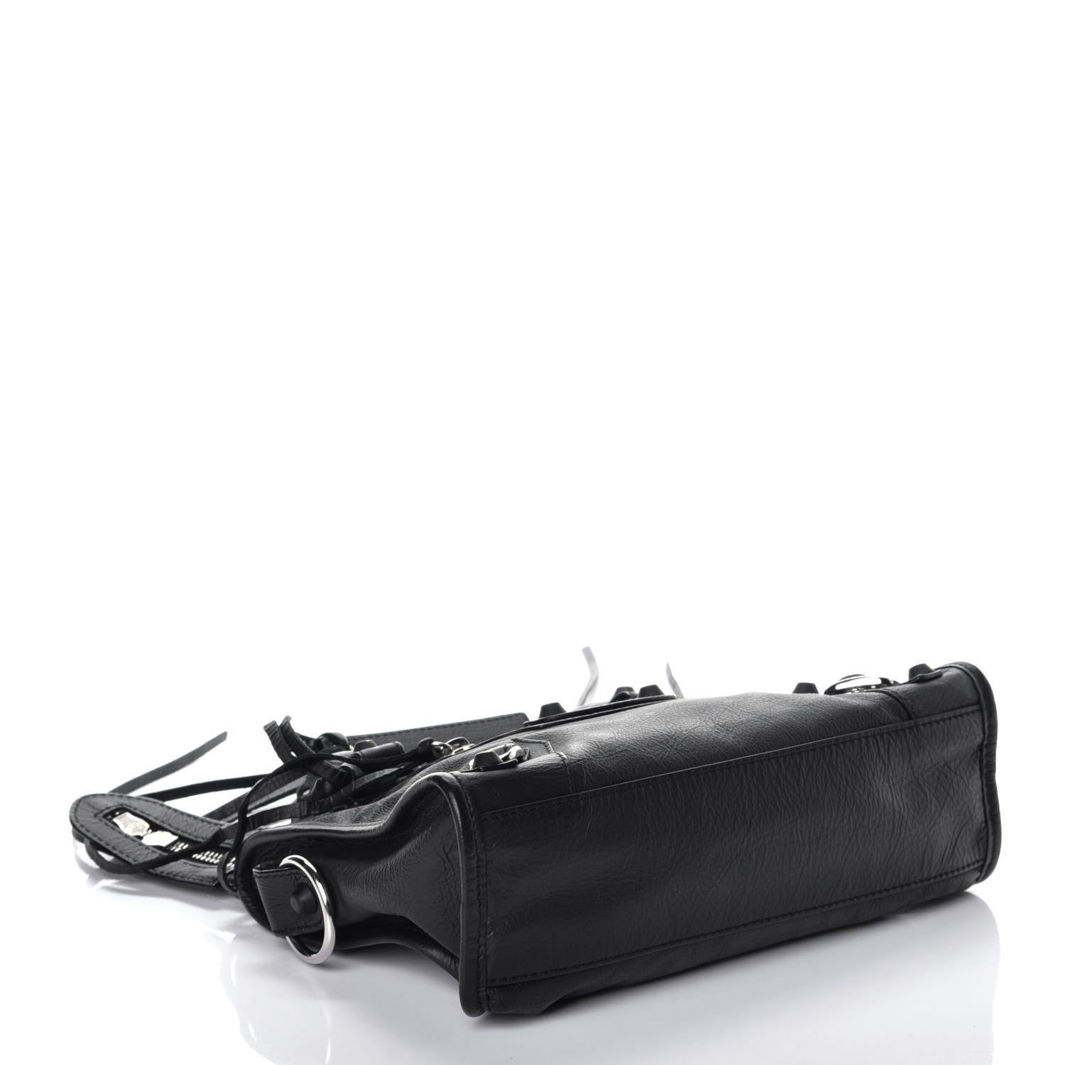 Balenciaga Matte Goatskin Rubber Covered Classic Hardware Mini City Black 4 of 8