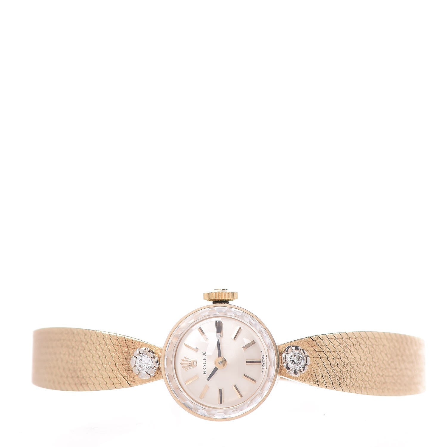 Rolex 14K Yellow Gold Diamond 15mm Cocktail Watch 3 of 10
