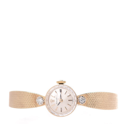 Rolex 14K Yellow Gold Diamond 15mm Cocktail Watch 3 of 10