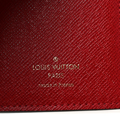 Louis Vuitton Damier Ebene Victorine Wallet Red 6 of 7