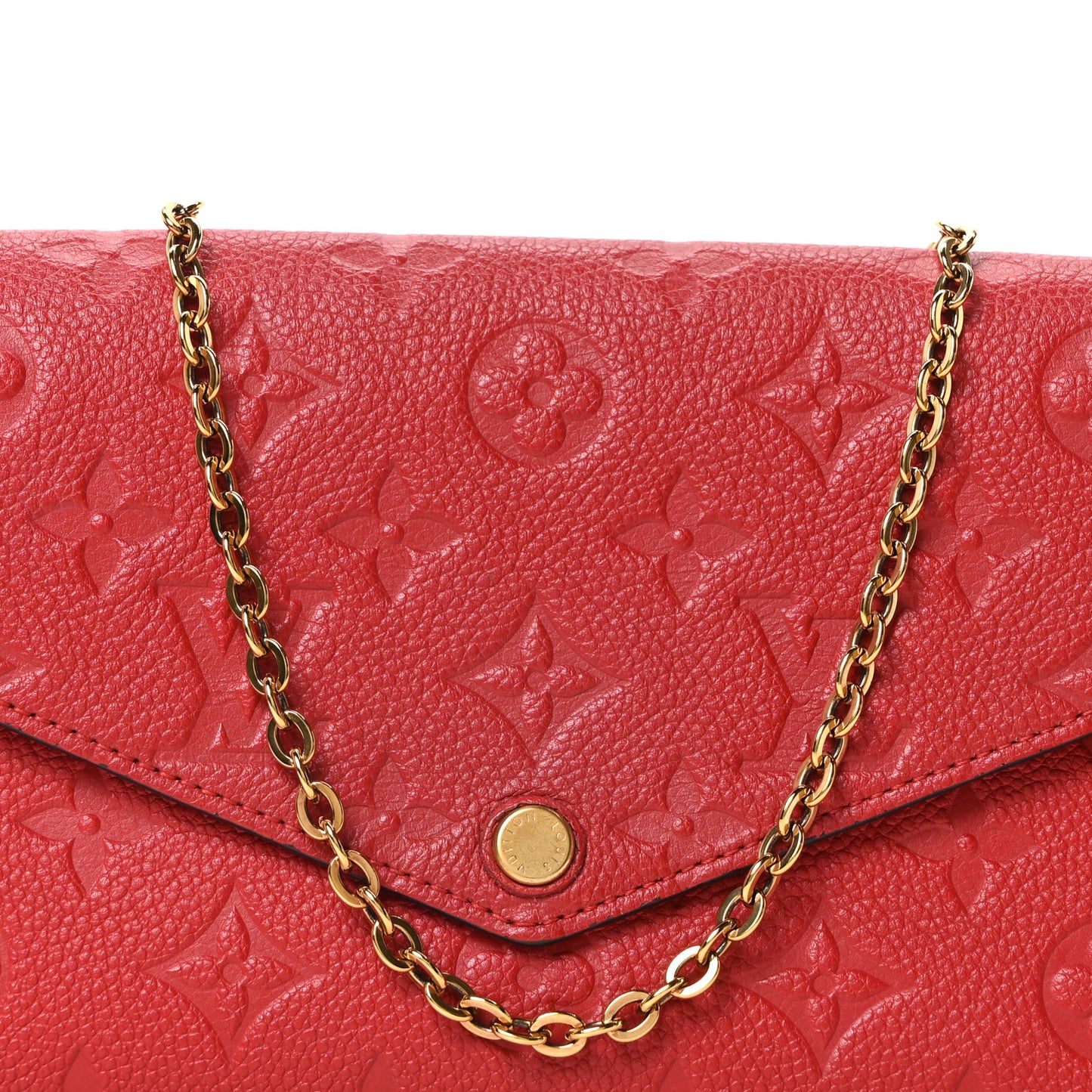 Empreinte Pochette Felicie Chain Wallet Scarlet