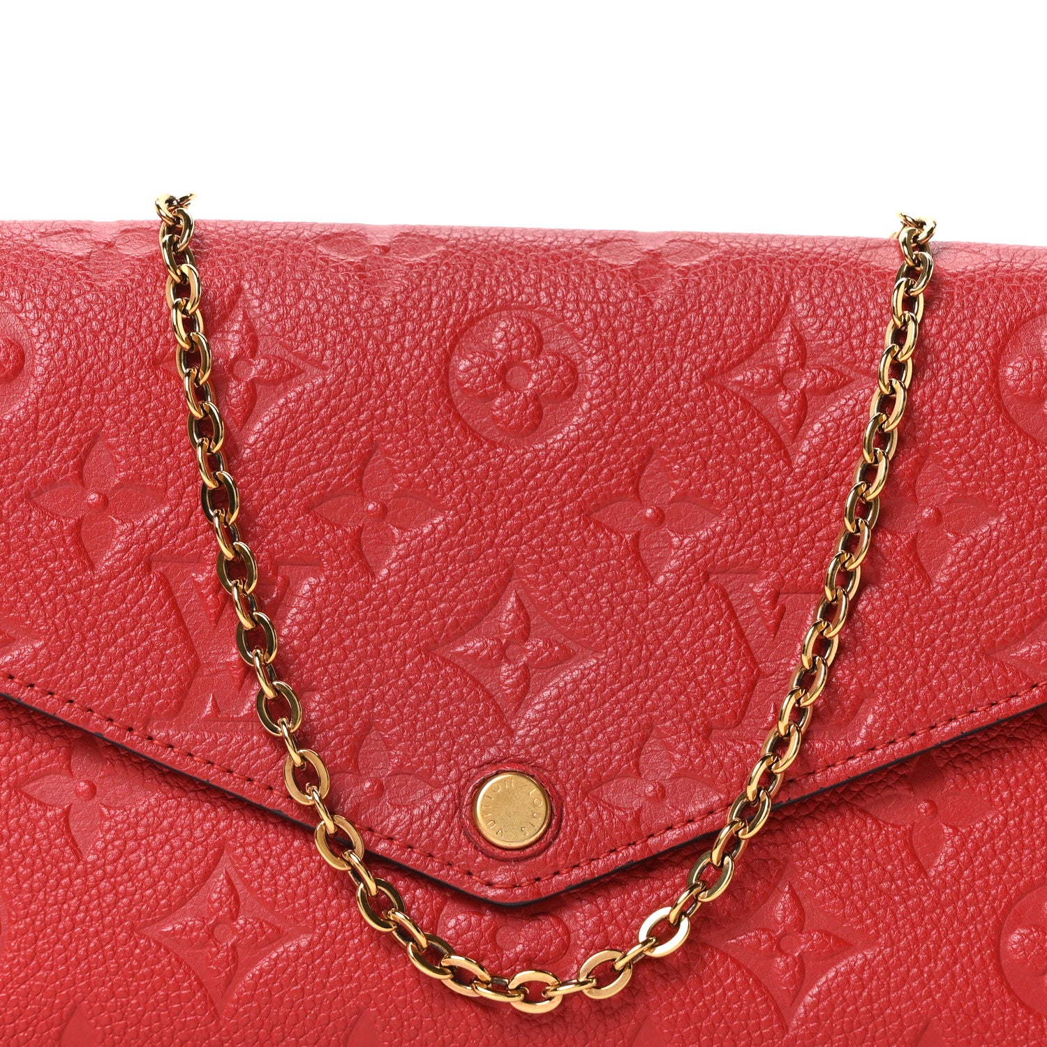 Louis Vuitton Empreinte Pochette Felicie Chain Wallet Scarlet 9 of 11