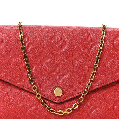 Louis Vuitton Empreinte Pochette Felicie Chain Wallet Scarlet 9 of 11