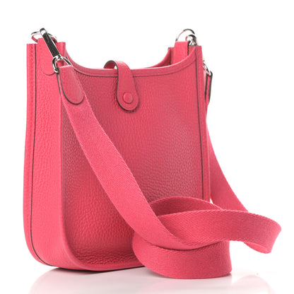 Hermes Taurillon Clemence Evelyne TPM Rose Extreme 3 of 11