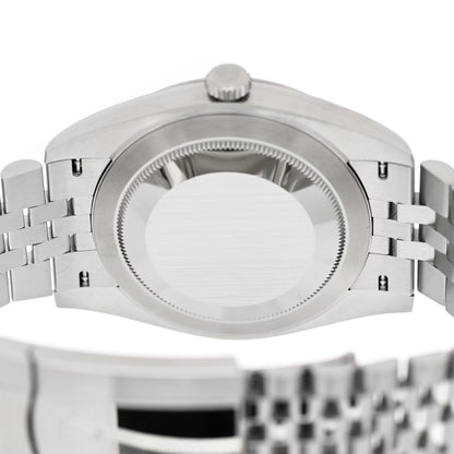 Rolex Stainless Steel 41mm Oyster Perpetual Datejust Watch Mint Green Fluted 126300 4 of 5