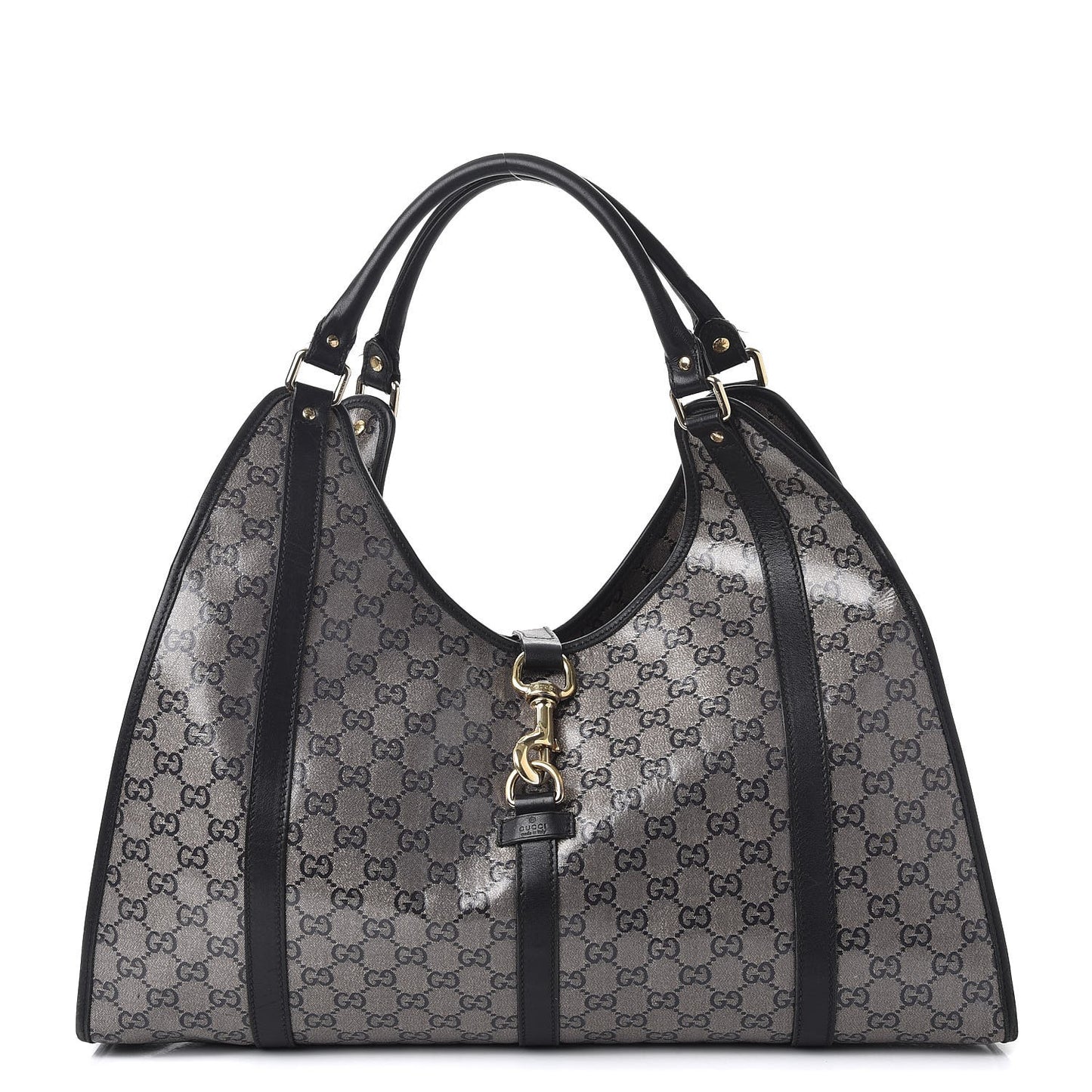 Crystal Monogram Large Joy Shoulder Bag Black