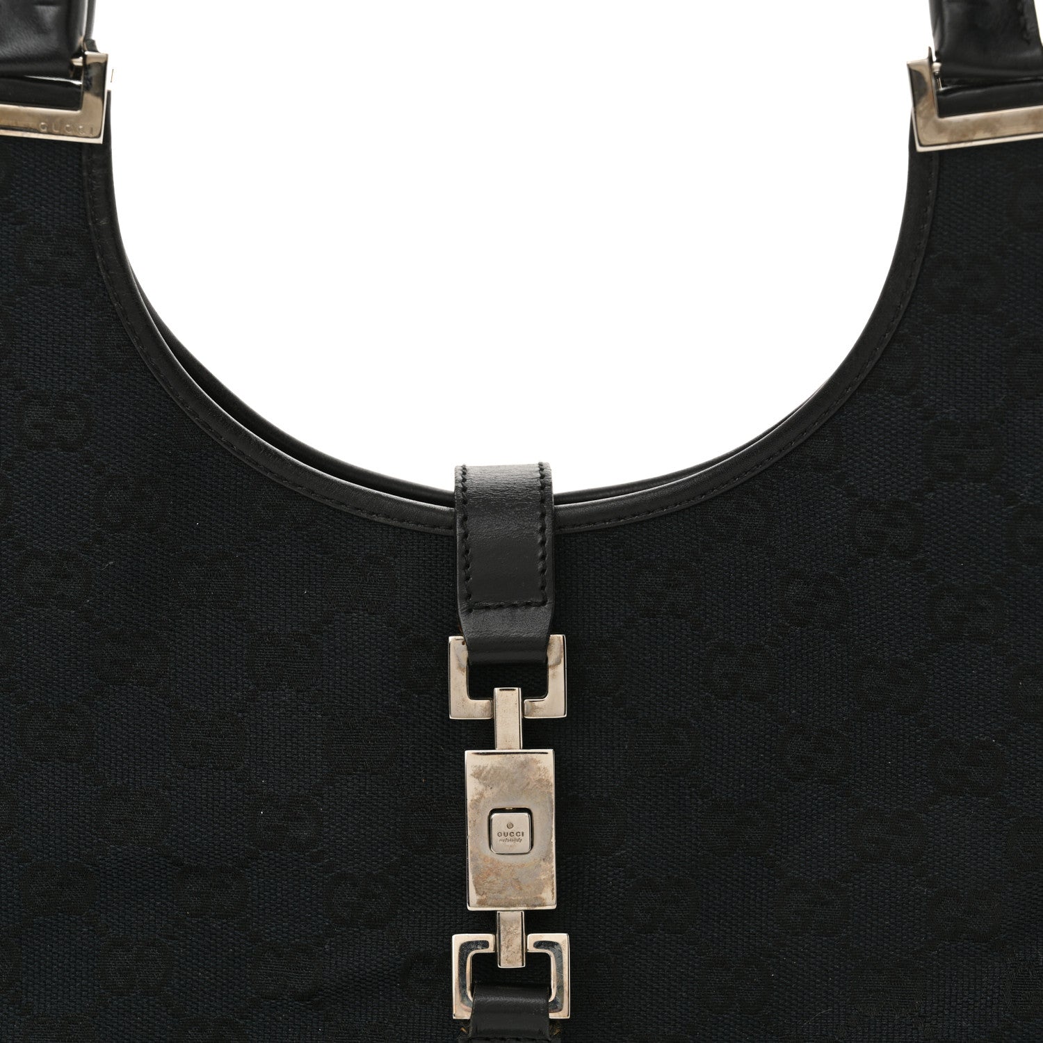 Gucci Monogram Bardot Shoulder Bag Black 8 of 13