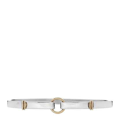 Tiffany Sterling Silver 18K Yellow Gold Double Loop Bangle Bracelet 1 of 3