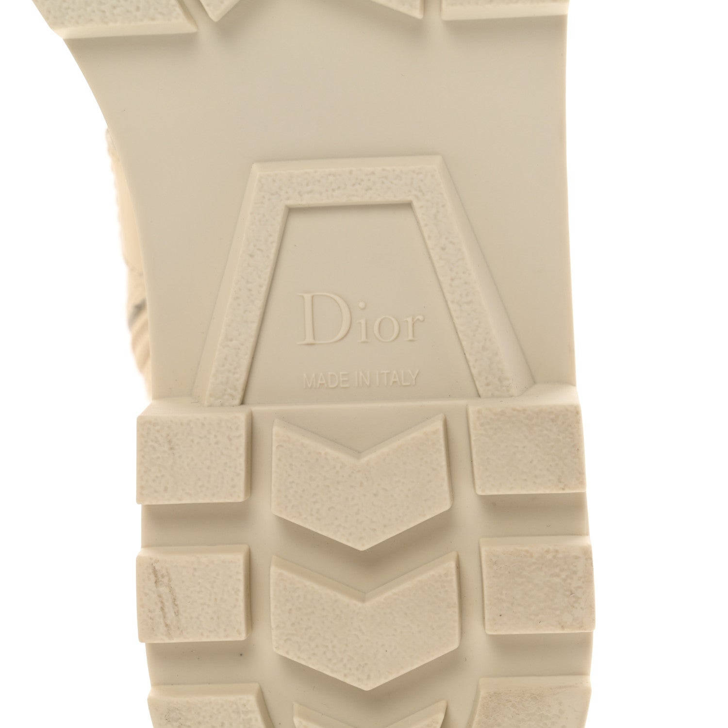 Christian Dior Brushed Calfskin Rubber Dioriron Boots 38 Off White 6 of 12