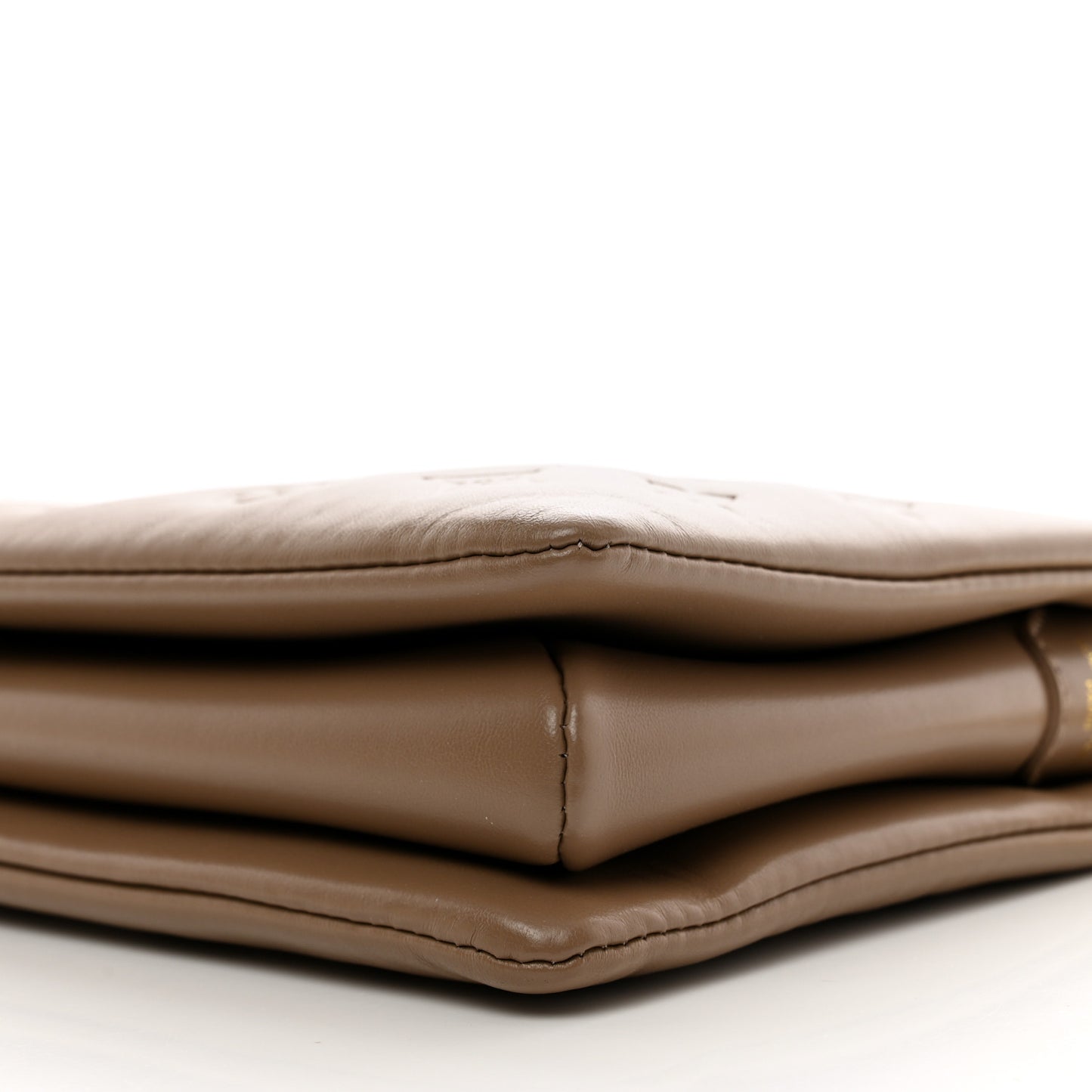Lambskin Embossed Monogram Coussin PM Taupe