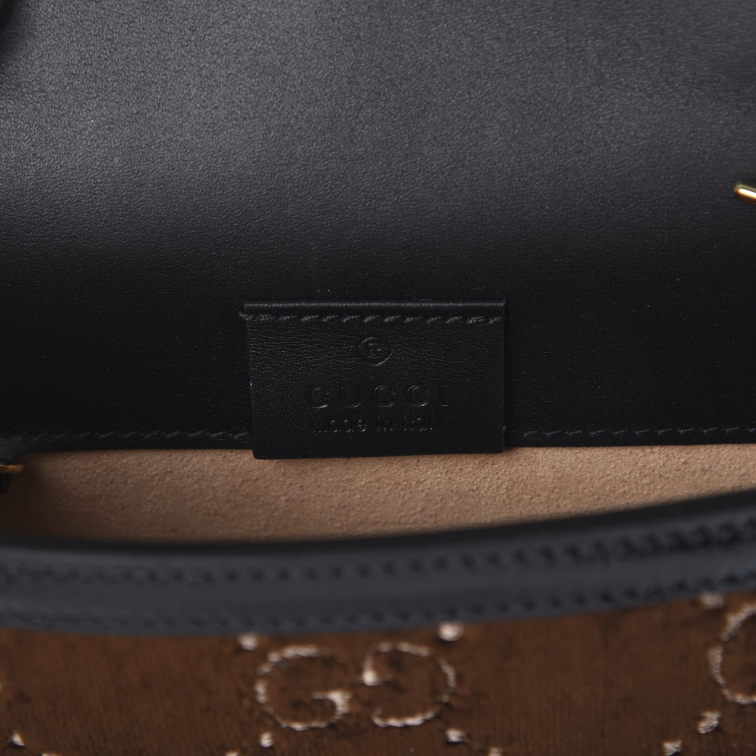 Gucci Velvet GG Monogram Web Super Mini Sylvie Chain Shoulder Bag Brown Black Oro Vecchio 6 of 8