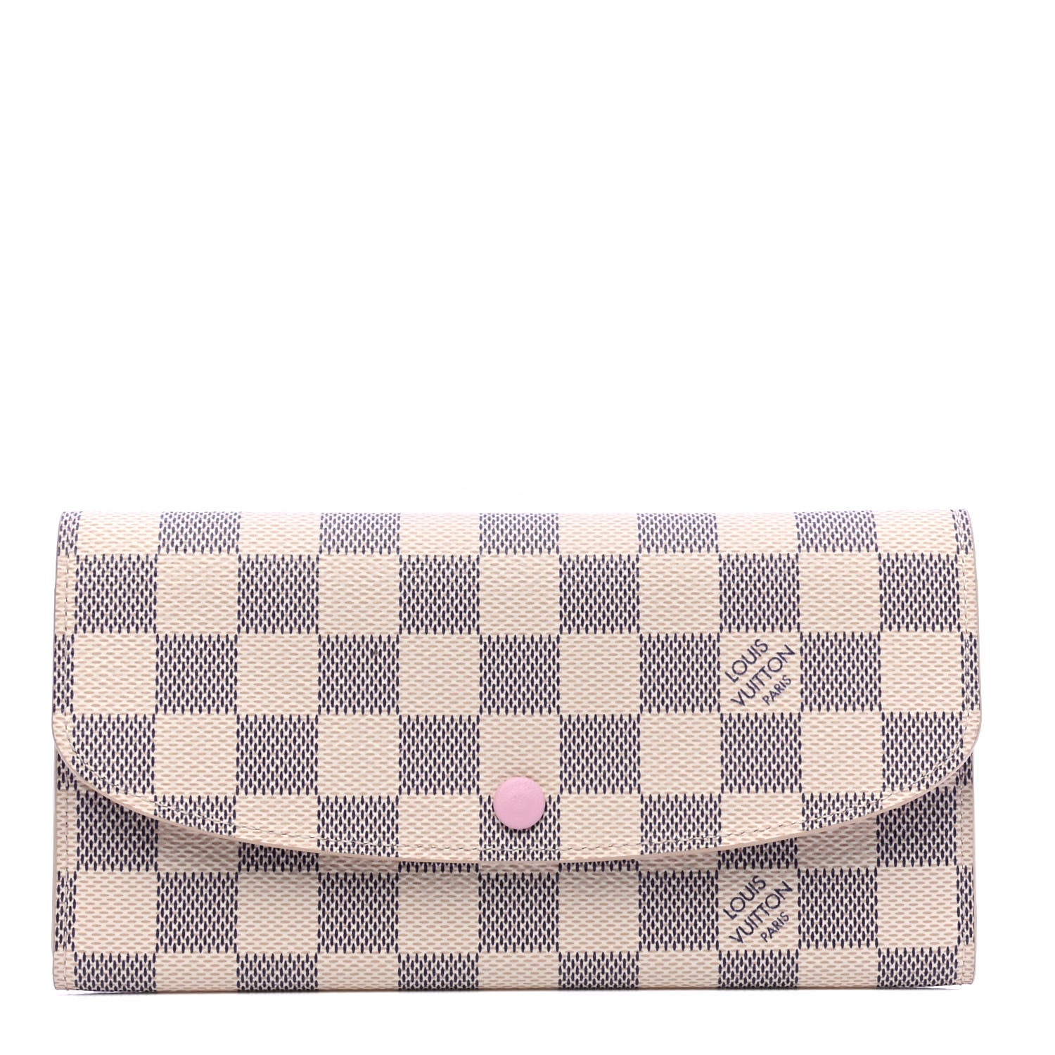 Louis Vuitton Damier Azur Emilie Wallet Rose Ballerine 1 of 5
