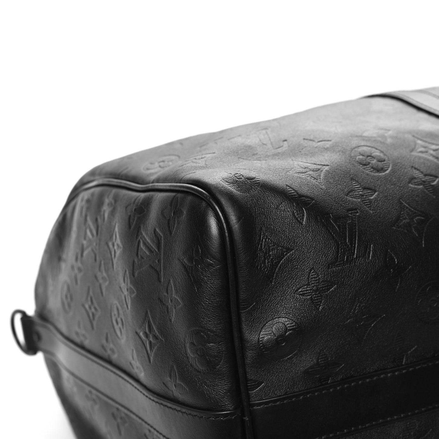 Calfskin Shadow Monogram Keepall Bandouliere 50 Black