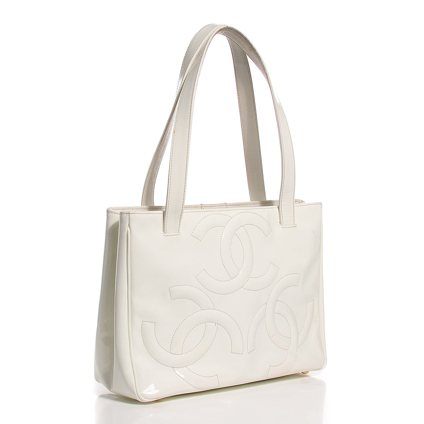 Patent CC Tote White