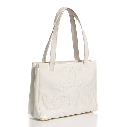 Chanel Patent CC Tote White 3 of 7