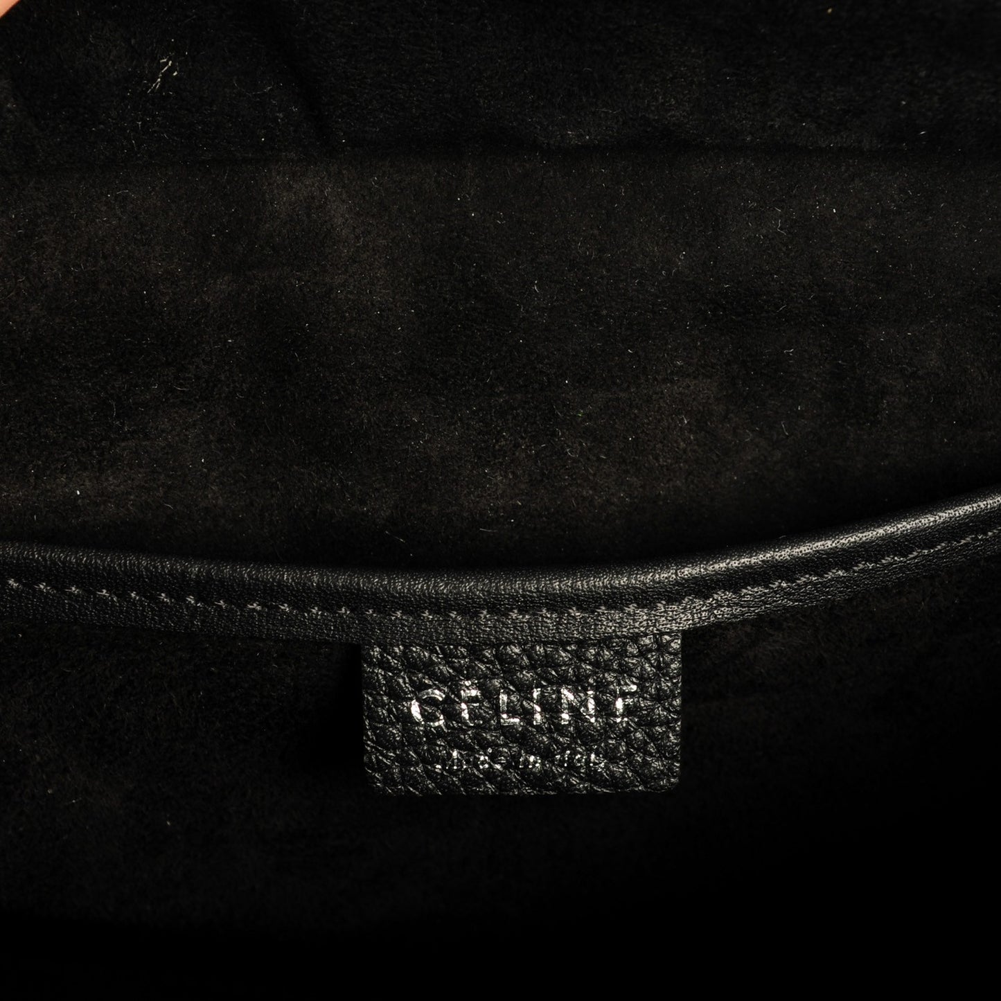 Drummed Calfskin Nano Luggage Black