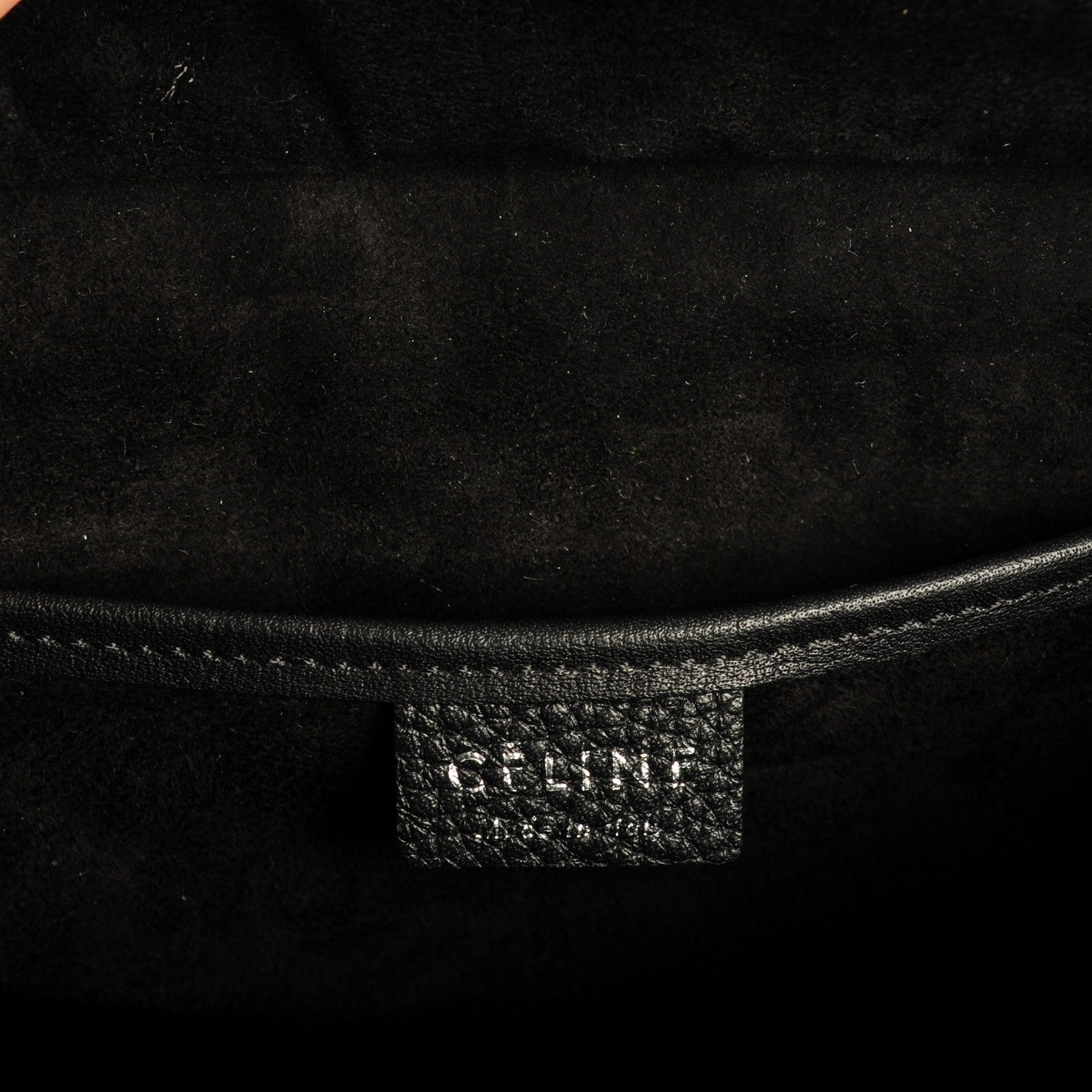 Celine Drummed Calfskin Nano Luggage Black 6 of 7