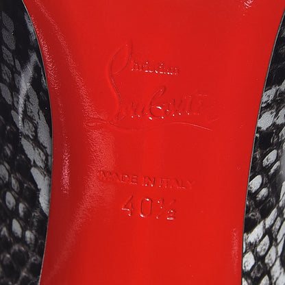 Christian Louboutin Patent Degrade Snakeskin Printed Pigalle Follies 100 Pumps 40.5 Black Roccia 6 of 8