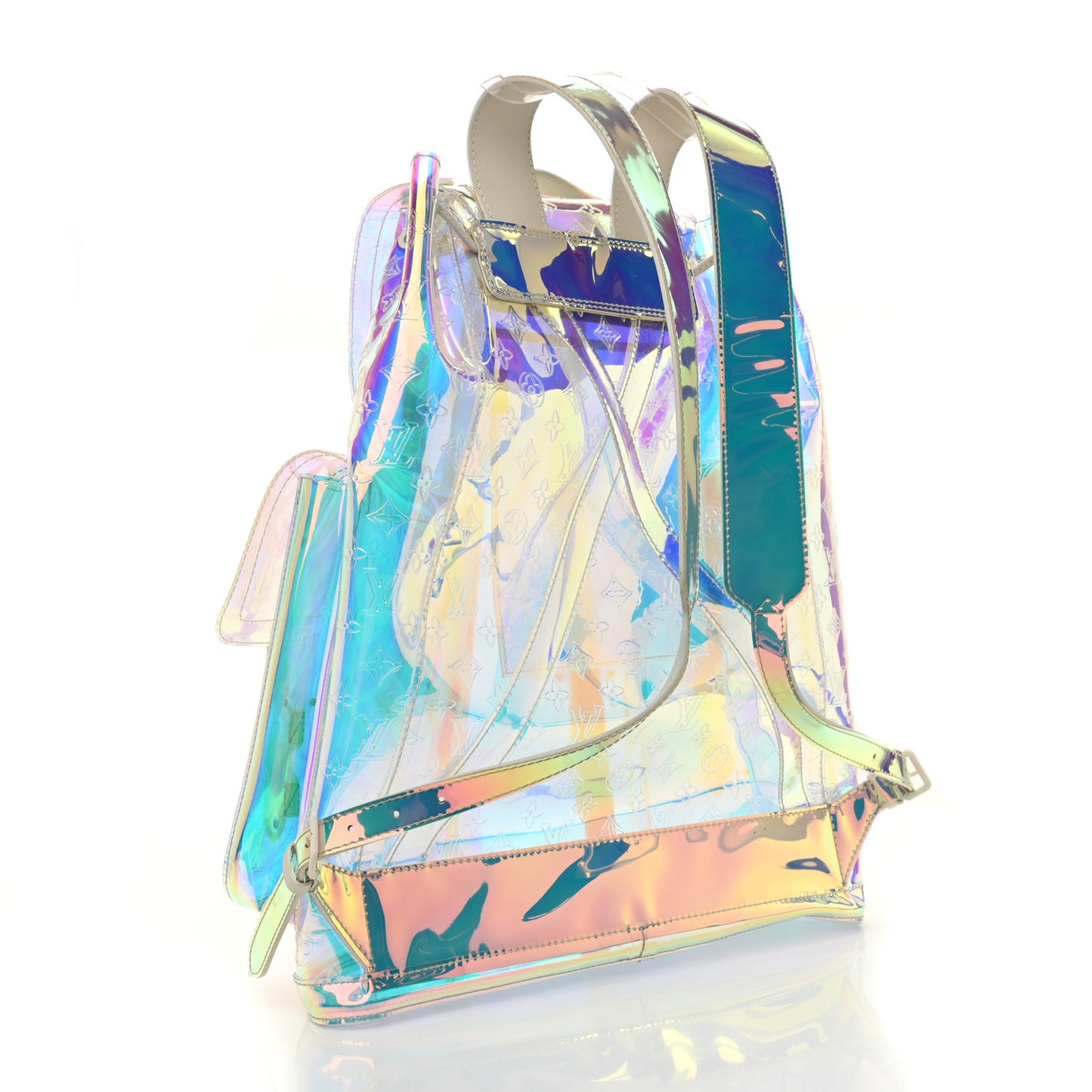 PVC Monogram Christopher Backpack GM Iridescent Prism