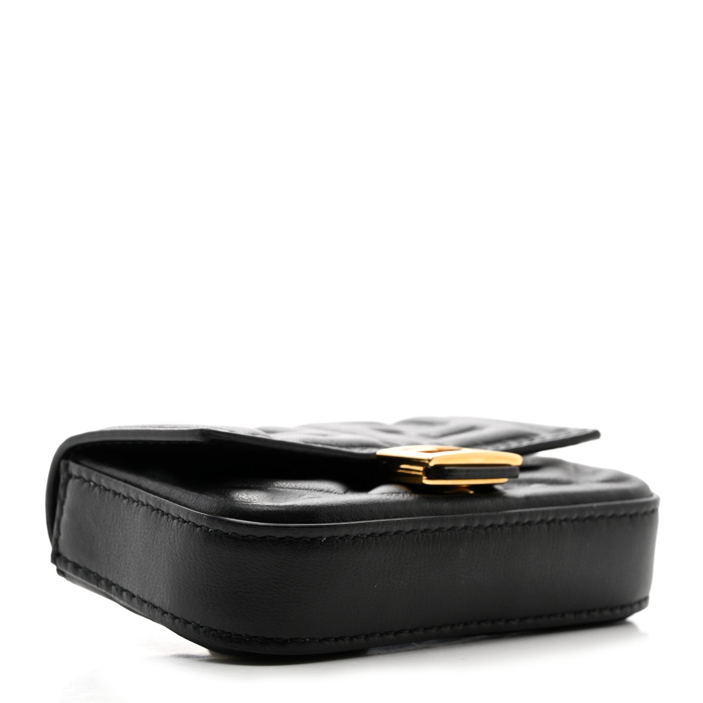 Nappa Matisse FF Embossed Nano Baguette Charm Black