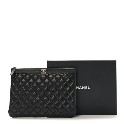 Chanel Caviar Quilted Medium Boy Cosmetic Case Black 8 of 8