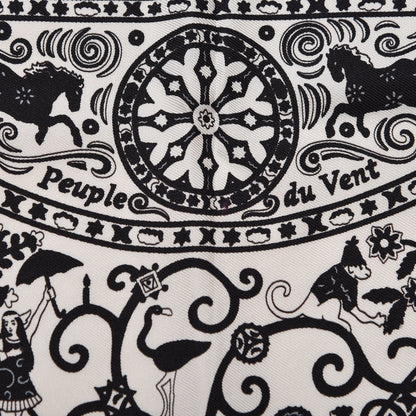 Hermes Silk Peuple Du Vent Bandana Scarf 55 7 of 7