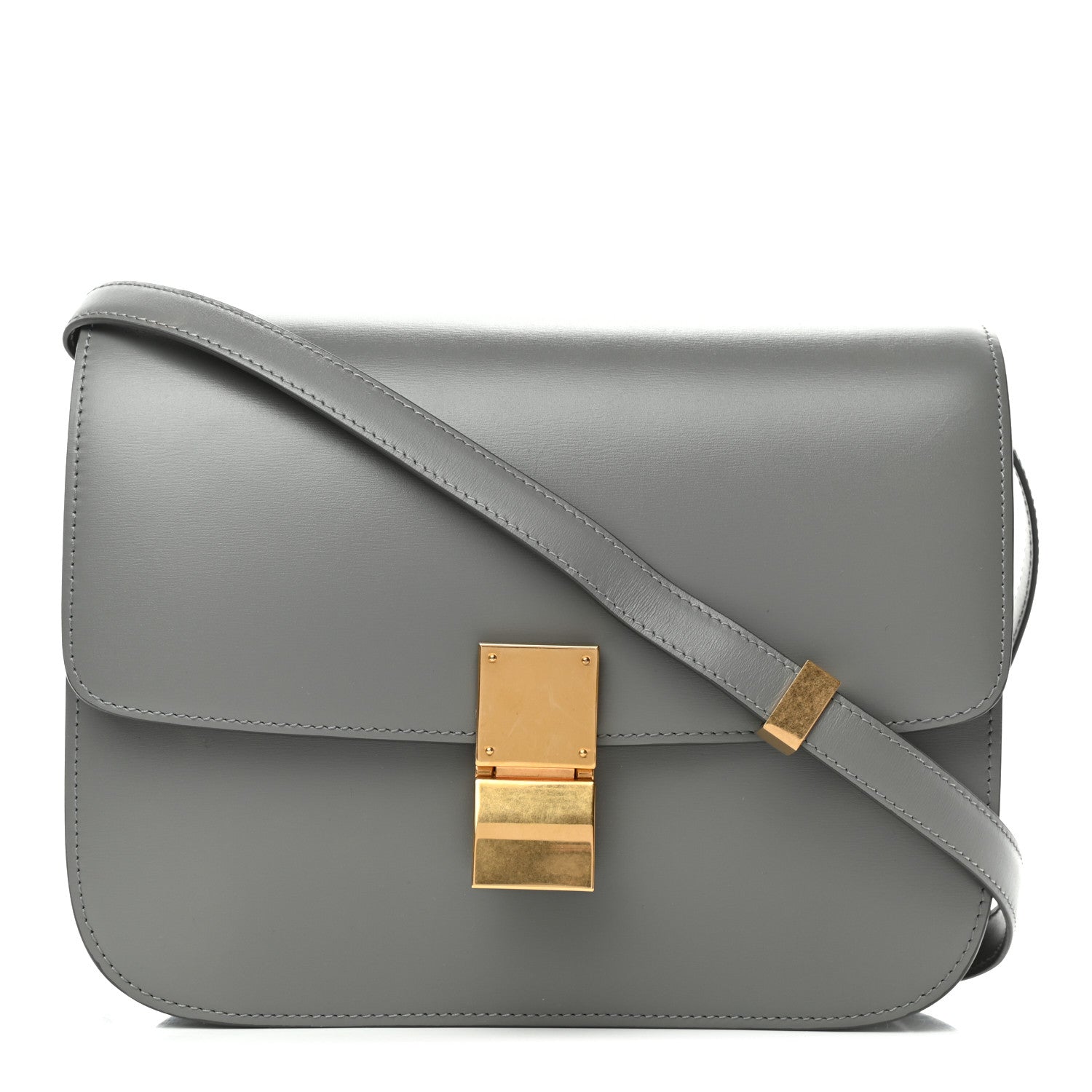 Celine Box Calfskin Medium Classic Box Flap Bag Zinc 1 of 4
