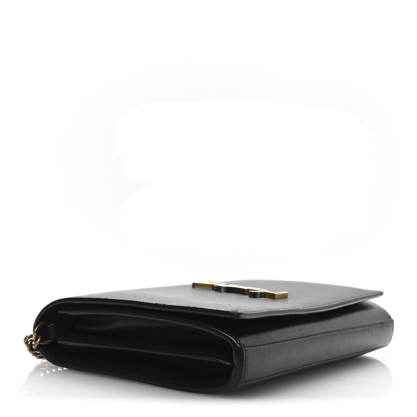Smooth Calfskin Tri-Metal Cassandre Wallet On Chain WOC Black
