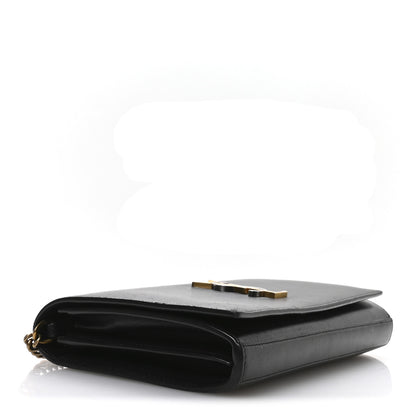 Saint Laurent Smooth Calfskin Tri-Metal Cassandre Wallet On Chain WOC Black 4 of 12