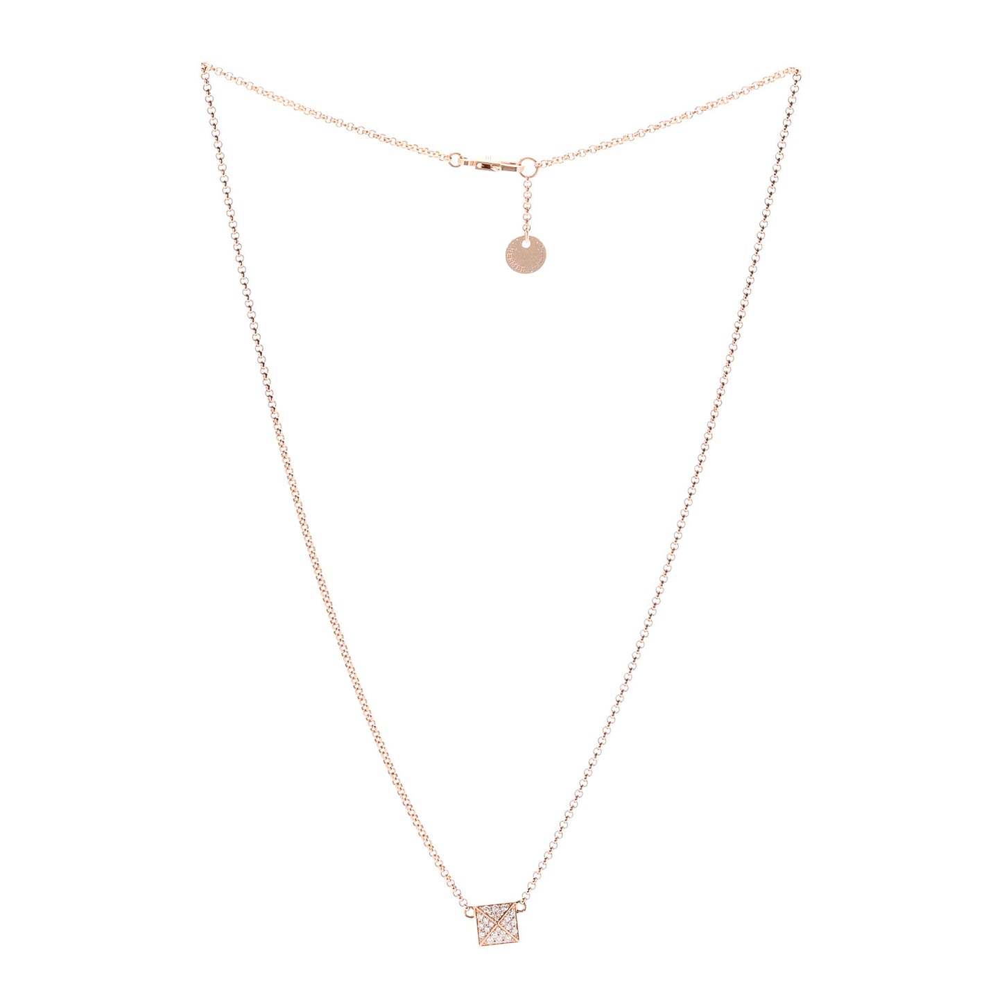 18K Rose Gold Diamond Clou d'H Pendant Necklace