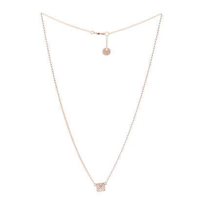Hermes 18K Rose Gold Diamond Clou d'H Pendant Necklace 3 of 6