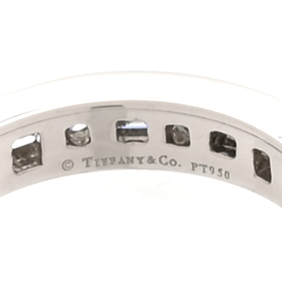 Platinum Round Baguette Diamond 3mm Channel-Set Eternity Band Ring 53 6.5
