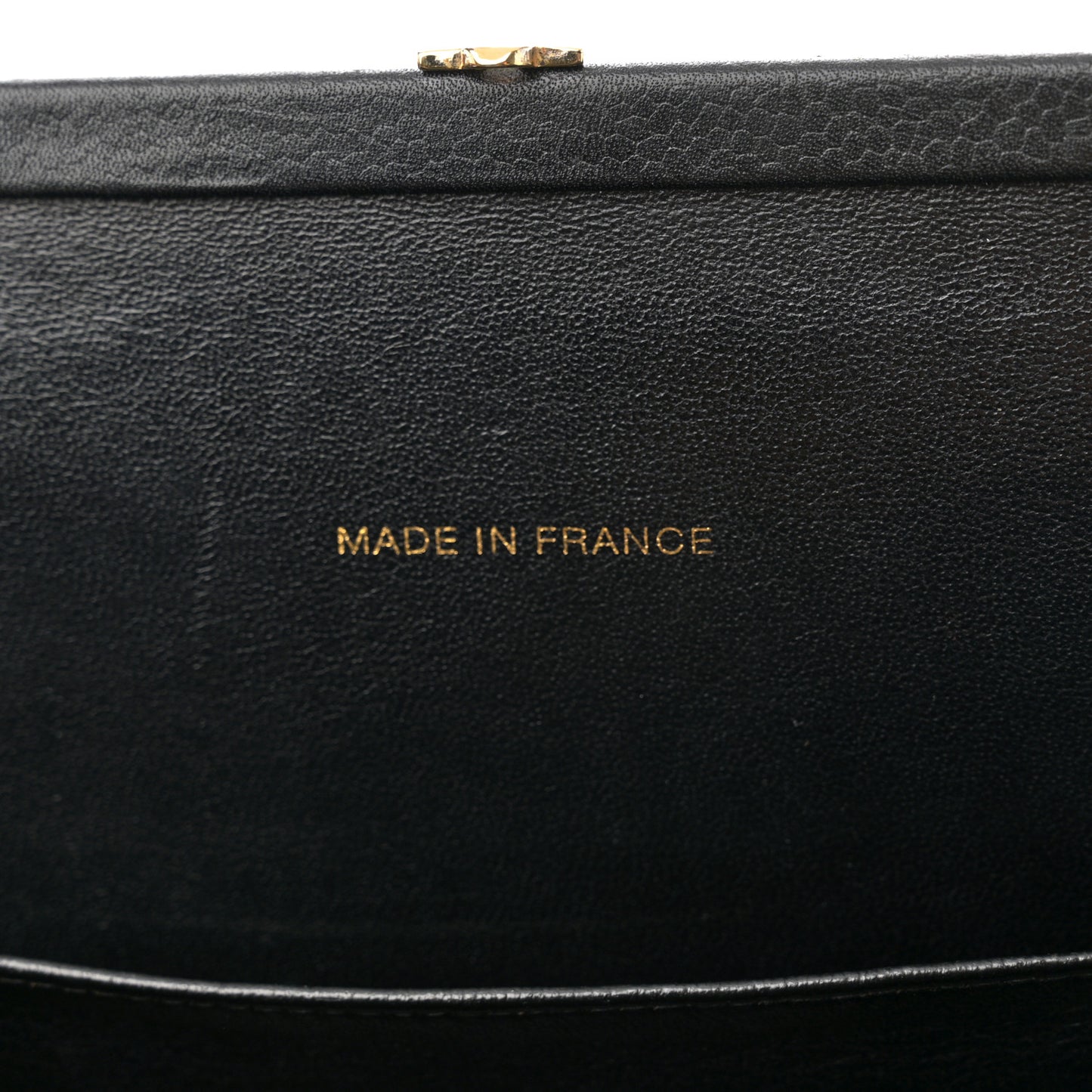 Caviar Quilted Frame Shoulder Bag Black