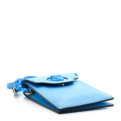 Versace Calfskin La Medusa Chain Crossbody Phone Pouch DV Blue 4 of 10