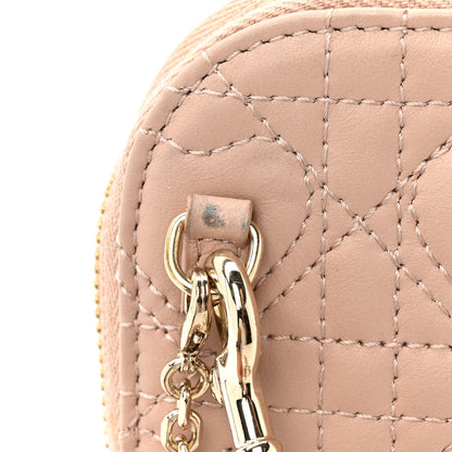 Christian Dior Lambskin Cannage Dioramour Lady Dior Phone Holder Light Pink 11 of 11