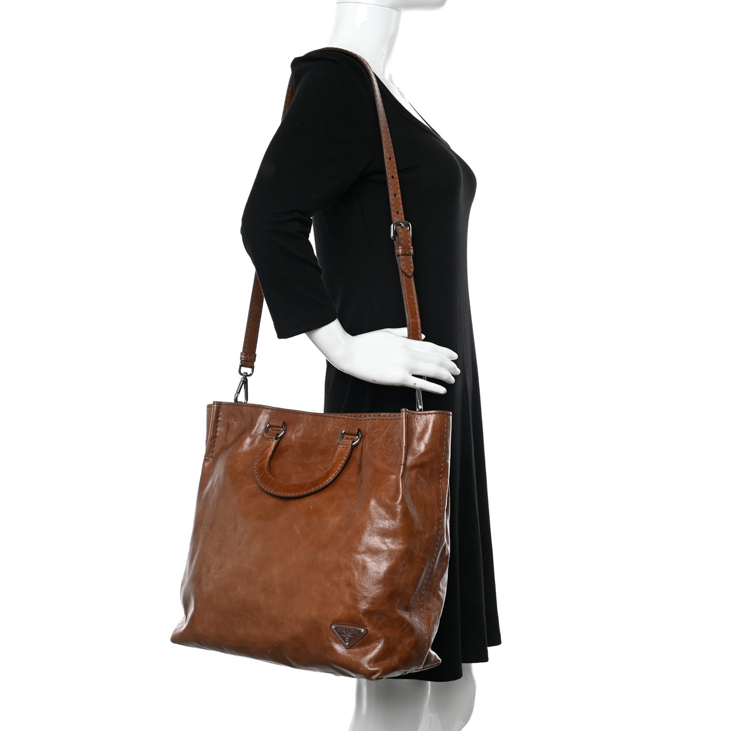 Vitello Shine Tote Palissandro