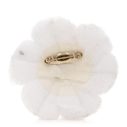 Chanel Pearl Fabric Camellia CC Brooch White 3 of 4