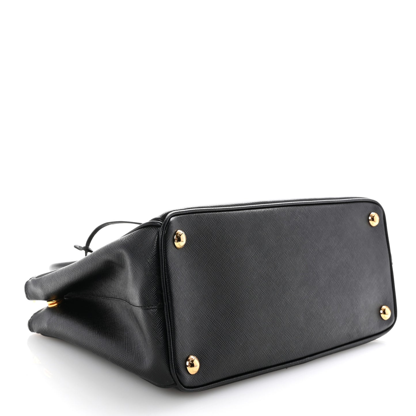 Saffiano Small Galleria Double Zip Tote Black