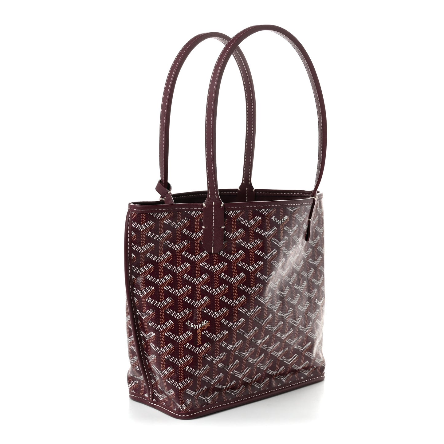 Goyardine Reversible Mini Anjou Burgundy