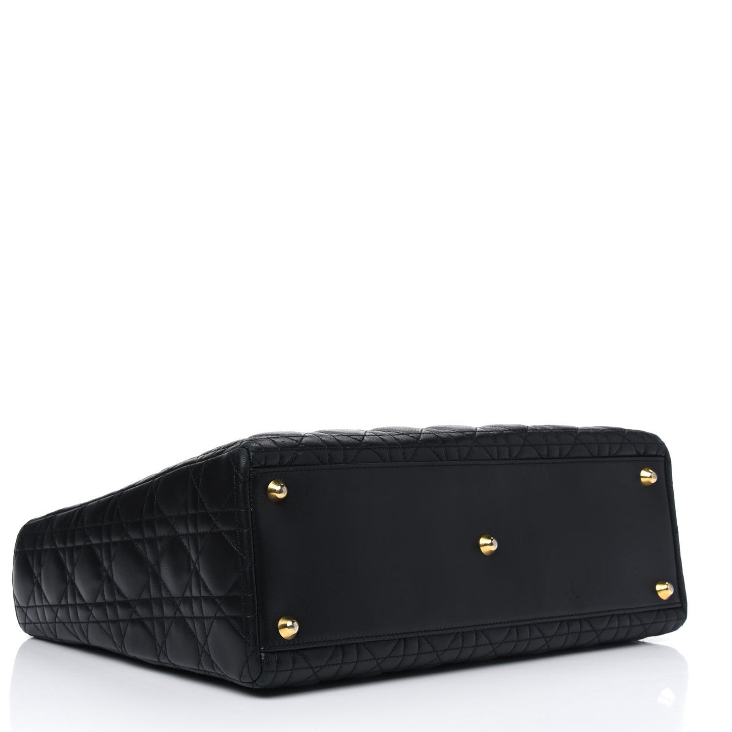 Lambskin Cannage Large Lady Dior Black