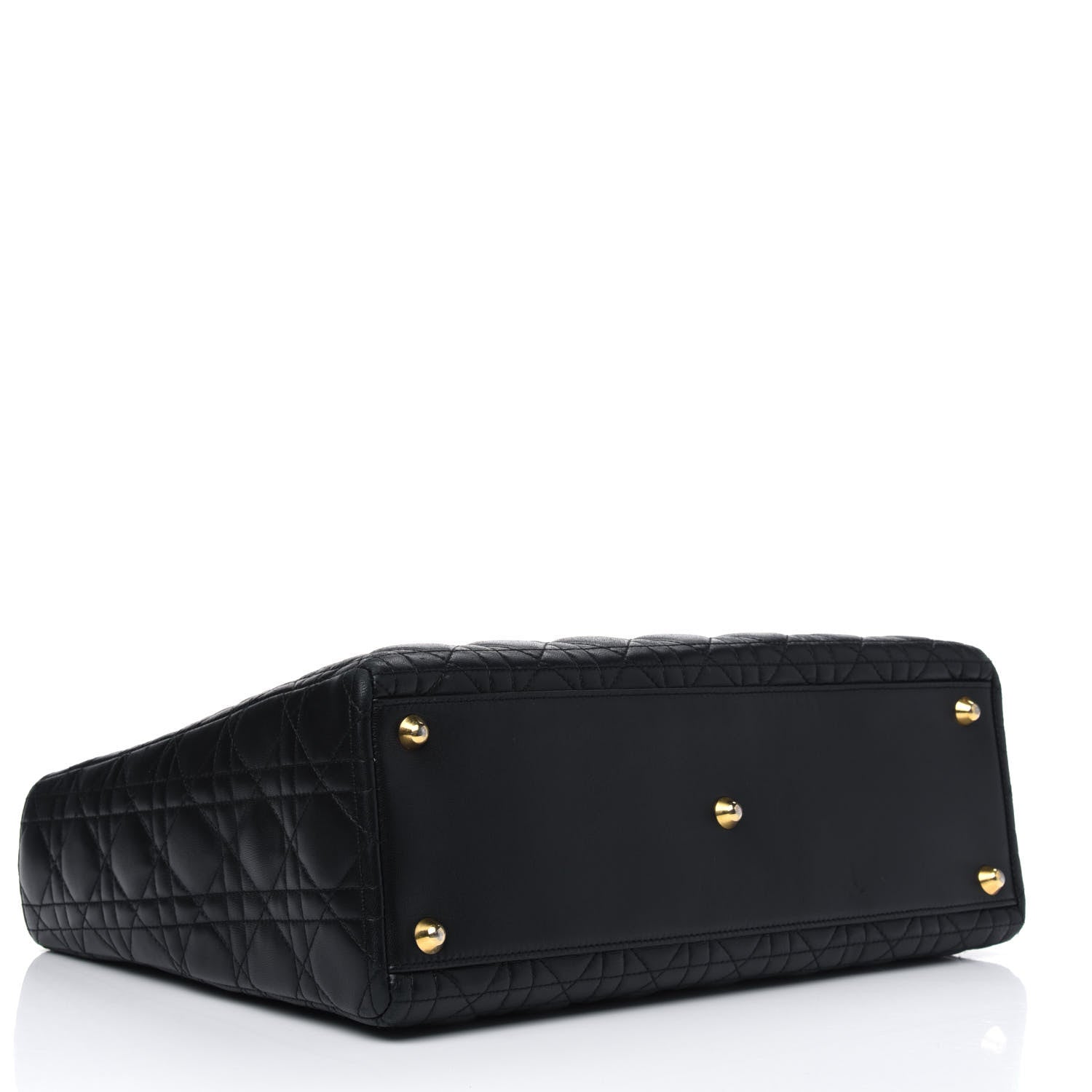 Christian Dior Lambskin Cannage Large Lady Dior Black 3 of 5