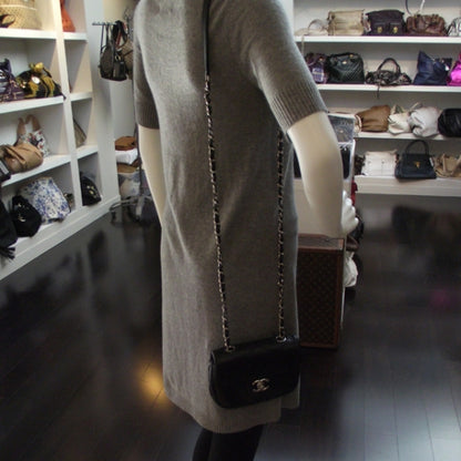 Chanel Lambskin Small Stitched Mini Flap Black 2 of 11