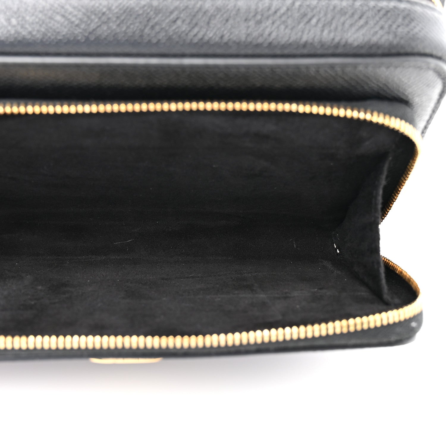 Christian Dior Grained Calfskin Caro Double Pouch Black 6 of 11