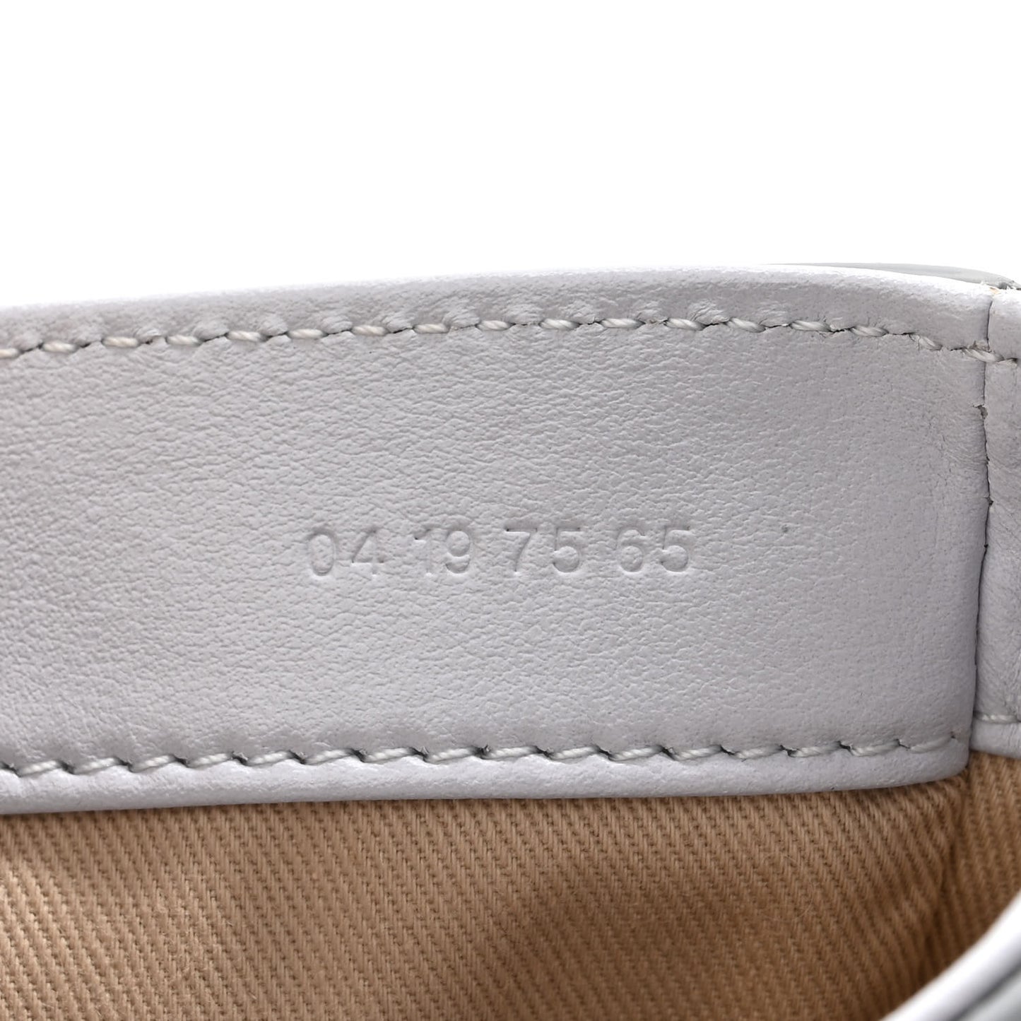 Shiny Calfskin Suede Mini C Double Carry Brilliant White