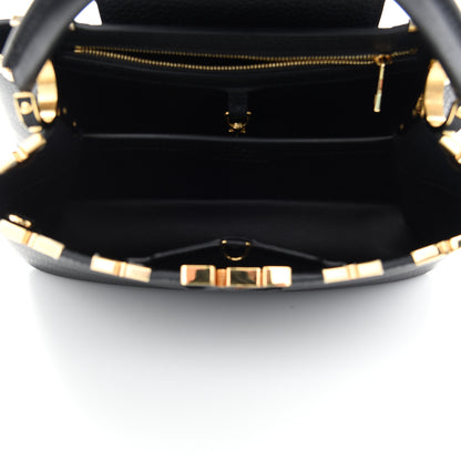 Louis Vuitton Taurillon Embellished Flower Crown Capucines PM Black 5 of 10