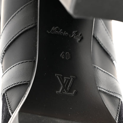 Louis Vuitton Suede Calfskin Monogram Star Trail Ankle Boots 40 Black 7 of 8